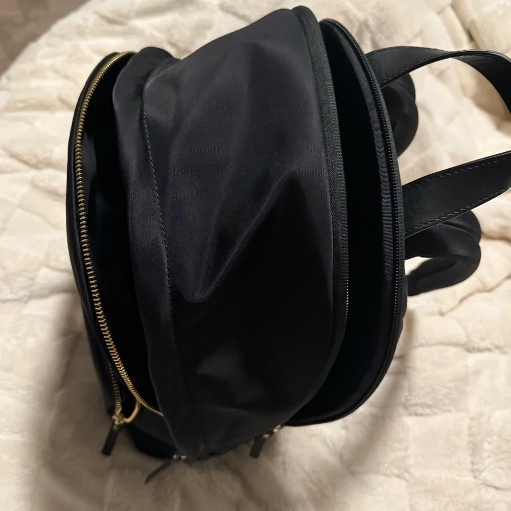 Kate Spade Minimal Black Nylon Backpack – Large | Laptop Compartment